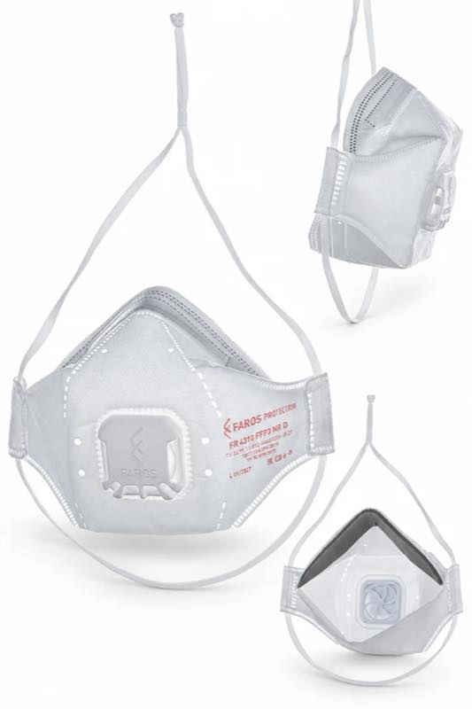 Респиратор FAROS FR 4310 PREMIUM с обтюратором: ракурсы исполнения